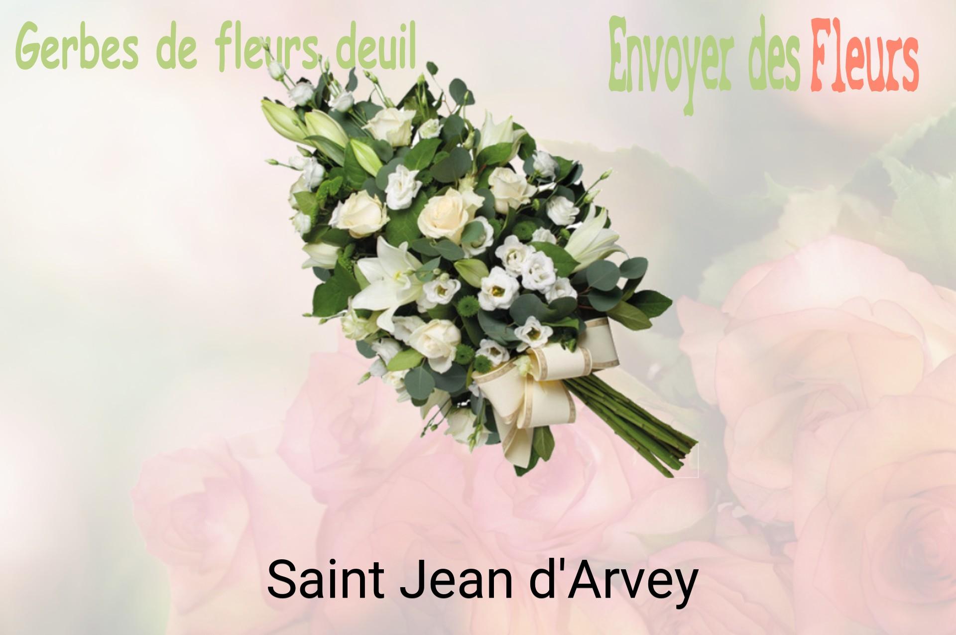 Gerbe de fleurs de deuil livrée à Saint-Jean-d'Arvey
